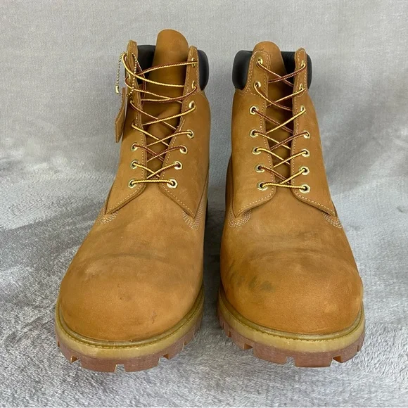 Timberland Premium 6 inch Men's Boots 18 M Wheat Nubuck Waterproof Insulated NEW